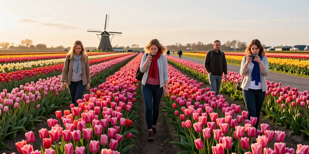 ou voir les champs de tulipes en hollande