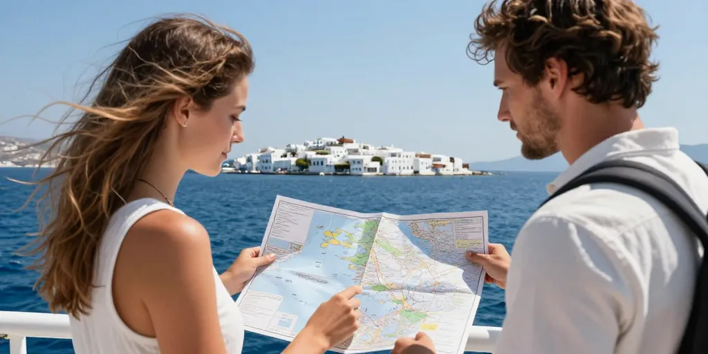 carte cyclade grece